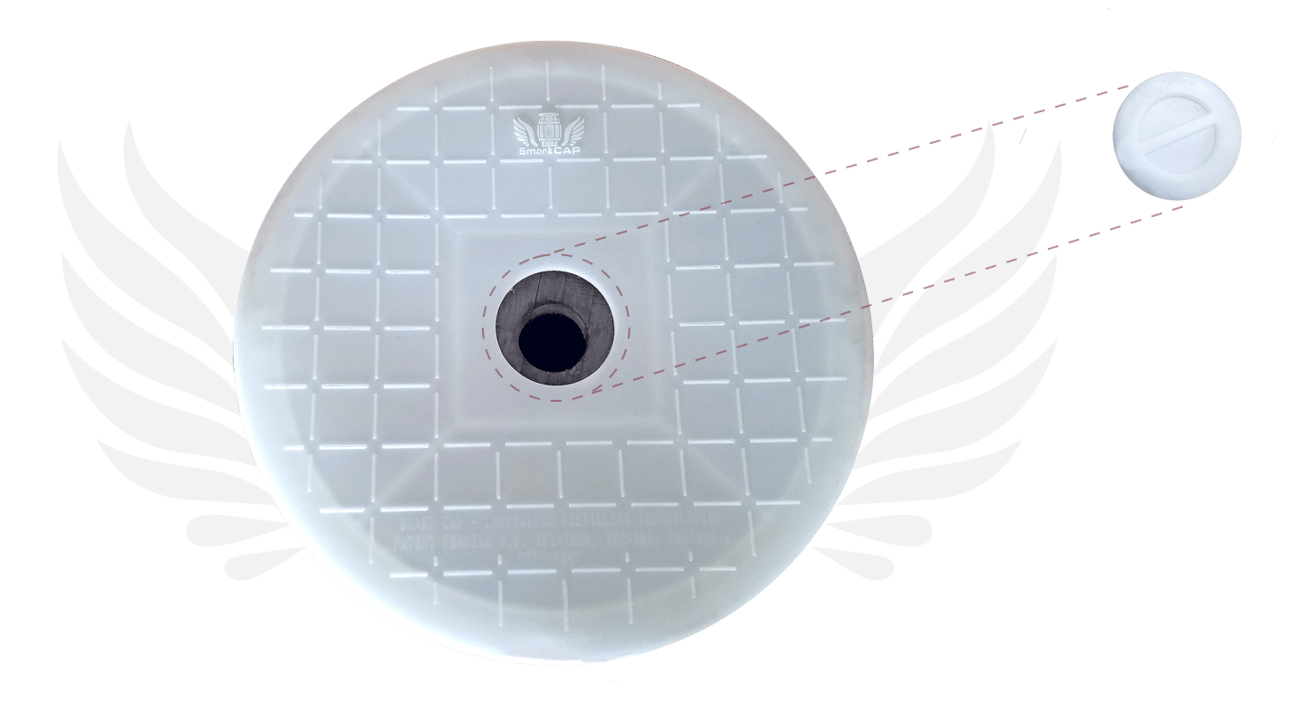 top view of smart cap lid