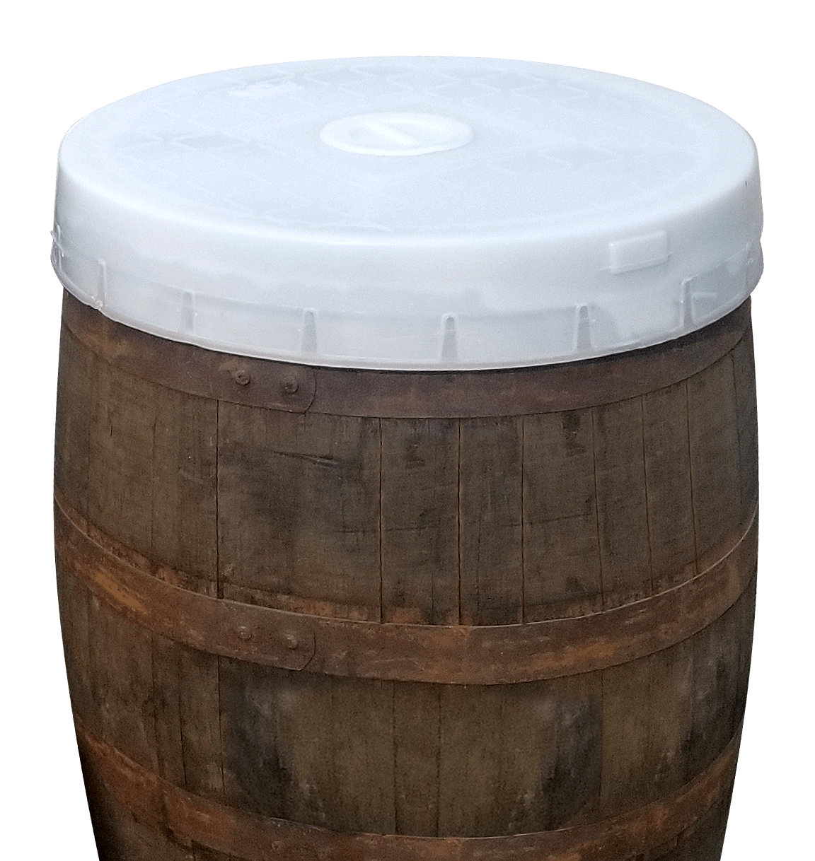 smart cap on top of whiskey barrel